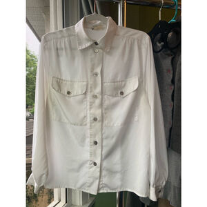 Women's Elite International Blouse Shirt White Size 12